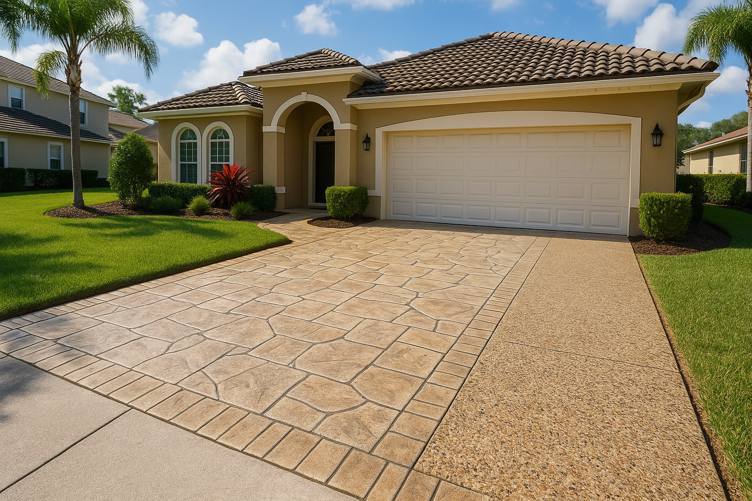 Boosting Curb Appeal with Custom Concrete Finishes Around Orlando Homes