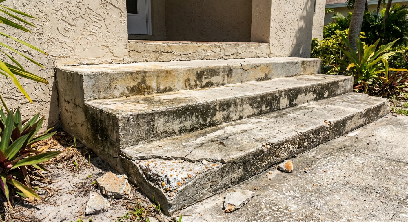 Concrete steps in Orlando becoming a safety concern