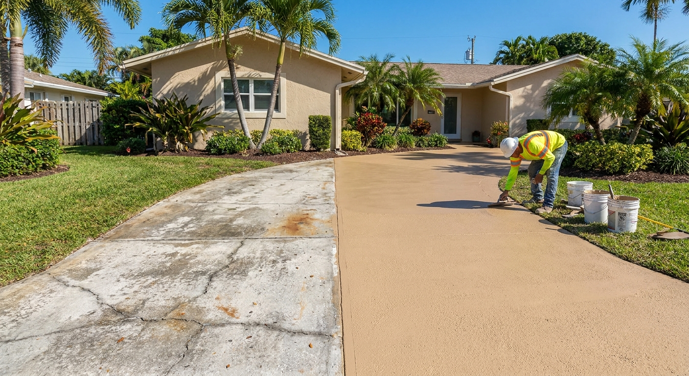 Concrete resurfacing in Orlando can save you from full replacement by restoring and protecting your existing slab.